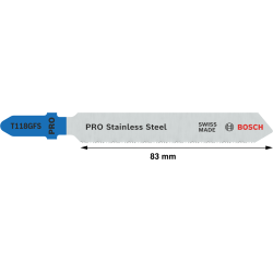 Lame de scie sauteuse PRO Stainless Steel T118GFS blister de 5