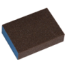 Éponges abrasives 4 faces 70x100x25mm grain 100