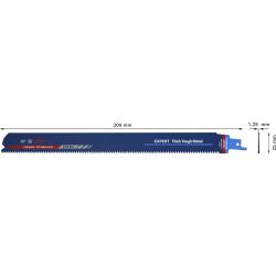 Lame scie sabre EXPERT carbure métal 300mm S1255CH blister de 1