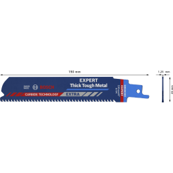 Lame scie sabre EXPERT carbure métal 150mm S955CHC blister de 1