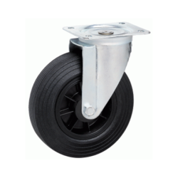 ROULETTE 80MM S.FREIN PIVOT. CAOUT NOIR 22336
