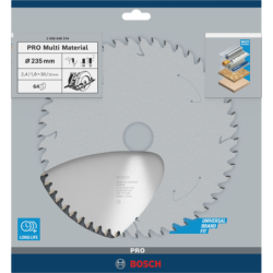 Lame de scie circulaire Multi Material 235x30/25x2,4mm 64 dents