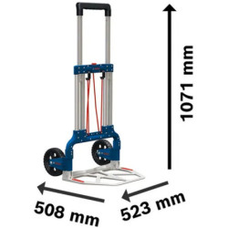 Diable Bosch en aluminium pliant 125kg