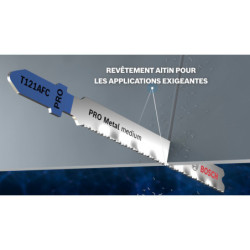 Lame de scie sauteuse PRO métal medium T121AFC blister de 5