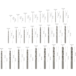Coffret de forets hélicoïdaux PRO métal HSS-G blister de 25