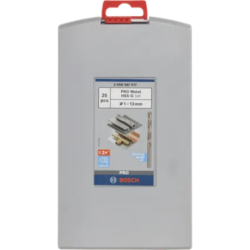 Coffret de forets hélicoïdaux PRO métal HSS-G blister de 25