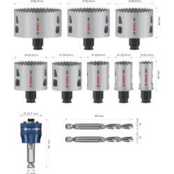 Coffret de trépans Bosch 11 pièces