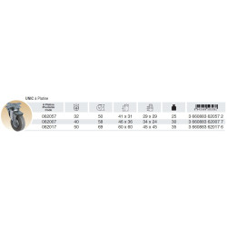 ROULETTE 32MM UNIC PLATINE CAOUT 62057