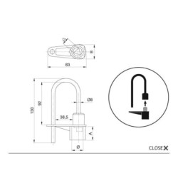 CADENAS POMPIER TRIANGLE 14MM 55014