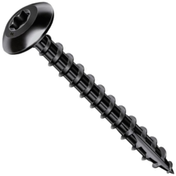 Vis ROCKET penture TORX 6x40mm noir boîte de 200
