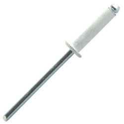 Rivet en aluminium blanc tête plate 4.8x10 boîte de 250