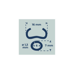 Agrafes pour grillage vertes OMEGA 16 boîte de 125