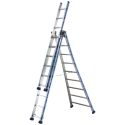 Échelle transformable en aluminium 3 plans 2.66/6.02m
