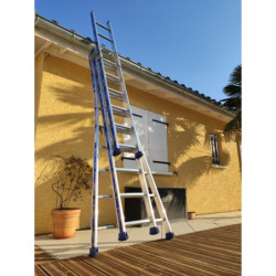 Échelle transformable en aluminium 3 plans 2.66/6.02m