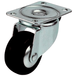 ROULETTE 65MM S.FREIN PIVOT. CAOUT NOIR 22326