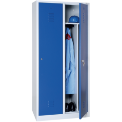 VESTIAIRE 2 CASES IND.SALIS. 80X50X180 BLEU/GRIS