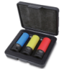 Coffret de 3 douilles à chocs gainées