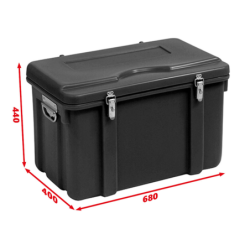 COFFRE PVC ROTOMOULE 120L NOIR 68X40X48CM