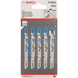 Lame de scie sauteuse T118G blister de 5