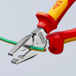 pince universelle isolée 1000 V chromée 180 mm réf. 0206180SB