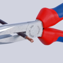 Pince à becs demi-ronds droits 200 mm gaines PVC - 26 11 200 SB