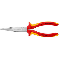 Pince à becs demi-ronds droits 200 mm isolée 1000 V - 26 16 200 SB