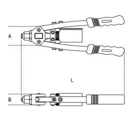 Pince à riveter gros effort compacte 1740B 280mm