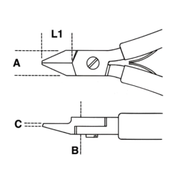Pince coupante diagonale de précision 1186BM/1