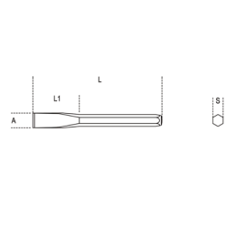 Burin plat 34 125mm