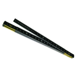 MESURE 1M PLIANT METAL NOIR 5 BRANCHES METRICA