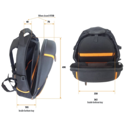 Sac à dos à outils en tissu technique vide C5 2105