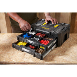 Caisse TSTAK FATMAX 2 tiroirs 8 L