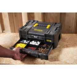 Caisse TSTAK FATMAX 2 tiroirs 8 L