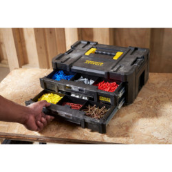 Caisse TSTAK FATMAX 2 tiroirs 8 L