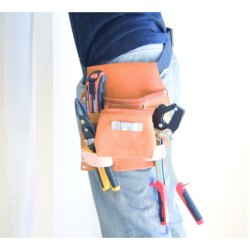 Poche à clous en cuir avec 8 poches et porte-outils