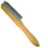 Brosse métallique à manche en inox 4 rangs