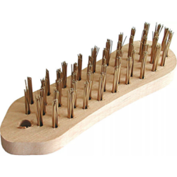 Brosse métallique en acier forme violon 5 rangs