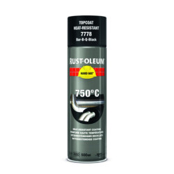 BOMBE PEINTURE HAUT TEMP 750ø NOIR RUST OLEUM