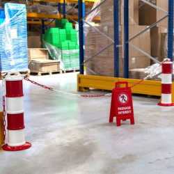 CHAINE PVC ROUGE/BLANC DIAM 8 SACHET 25M