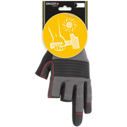 Gant tissu synthétique 3 doigts coupés CMC2D09