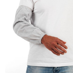 Manchette soudeur croute cuir 40cm (la paire)