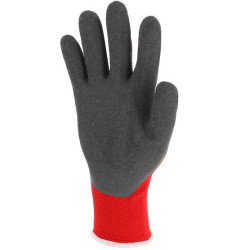 Gant latex gris nylon rouge NYM15LG