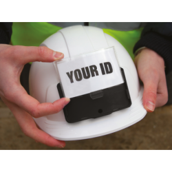 Casque de chantier EVOLITE porte badge blanc