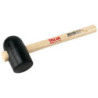 Maillet en caoutchouc 65 mm manche bois