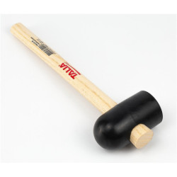 Maillet en caoutchouc 65 mm manche bois