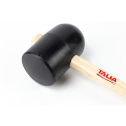 Maillet en caoutchouc 65 mm manche bois