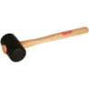 Maillet en caoutchouc 60 mm manche bois