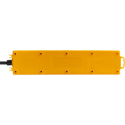 Socle 5 prises jaune avec interrupteur