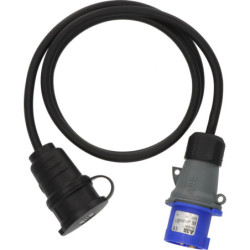 Prise adaptateur câble 1,50 m H07RN-F CEE mâle