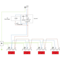 Coffret électrique 4 socles / 220 V 30 mA